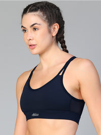 Mesh X-Back Bra Navy