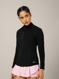 Linea Collarless Jacket Black