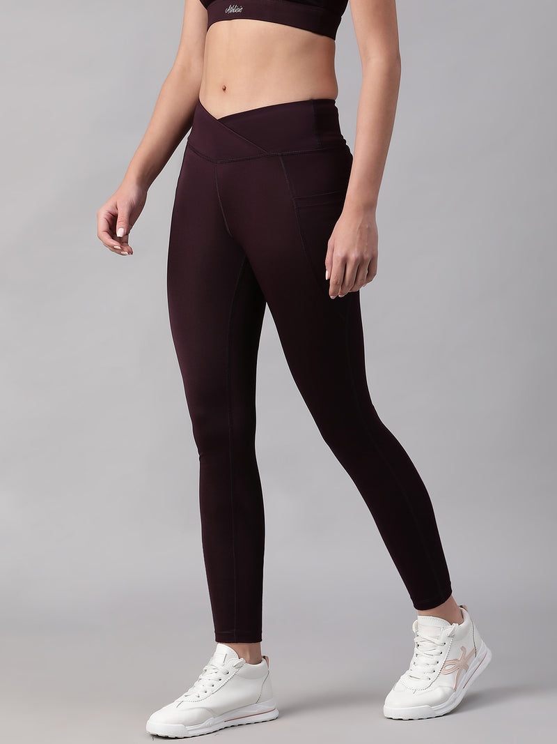 V-Front Legging Wine