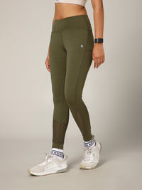 Vapor Mesh Legging Olive