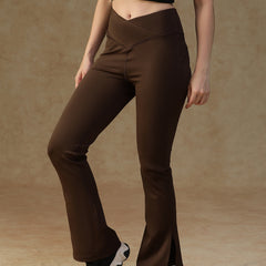 V-Shape Flare Pant Chocolate