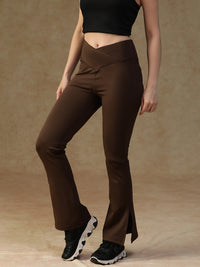 V-Shape Flare Pant Chocolate