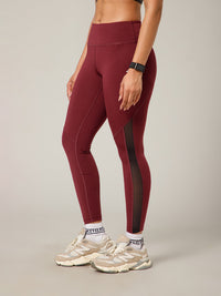 Streamline Panel Legging Maroon