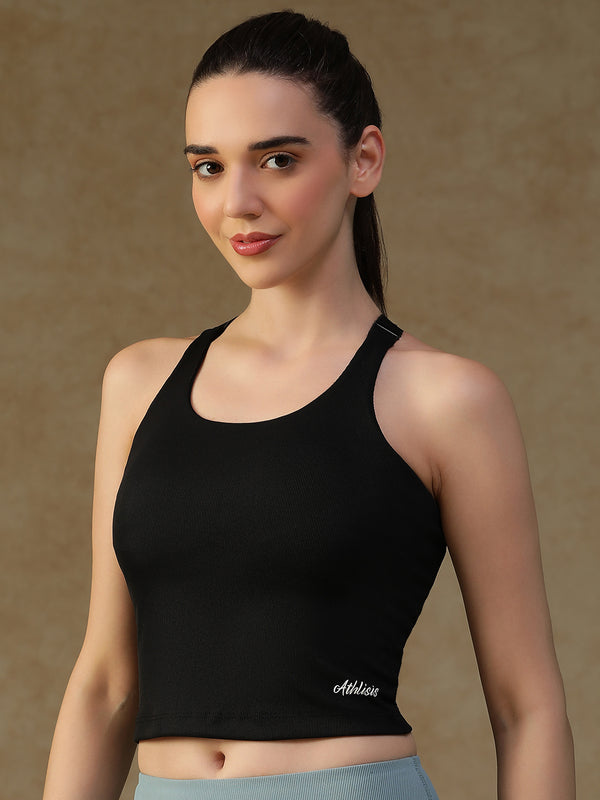 Built In Bra Y Adjustable Top Black
