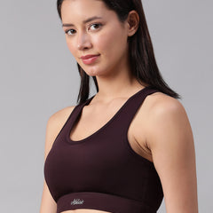 Minimalist Cutout Sports Bra Burgundy