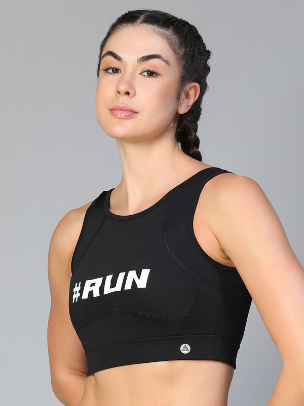Run Sports Bra Black