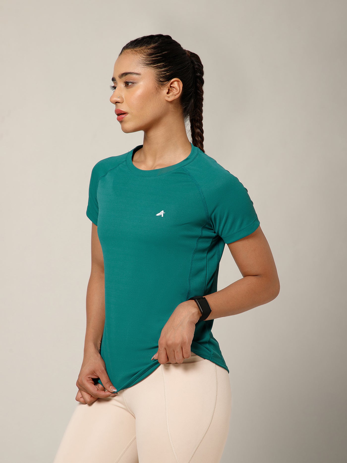 V Panel T-Shirt Teal