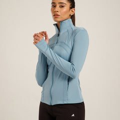 Defined Seam Zip Jacket Ice Blue