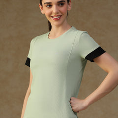 Contrast Tone T-Shirt Olive