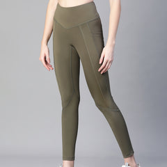 Kinetic Panel Legging Olive