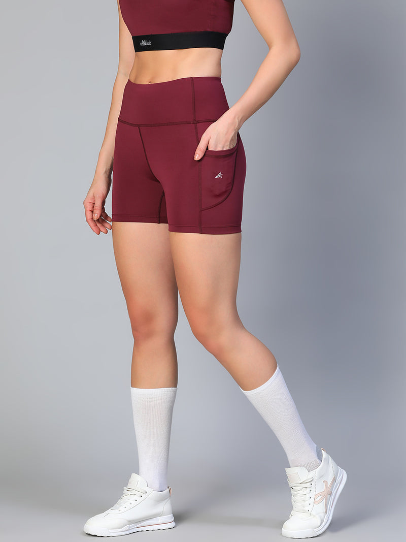 Aura Training Shorts Maroon