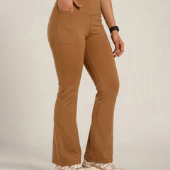 Defined Seam Flare Pant Tan