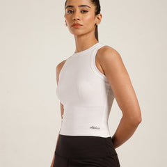 Ribbed Crop Top White