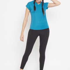 Radiant V-Neck T-Shirt Blue