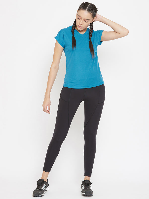 Radiant V-Neck T-Shirt Blue