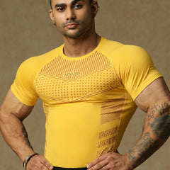 808 Compression T-Shirts Yellow