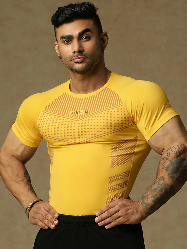 808 Compression T-Shirts Yellow
