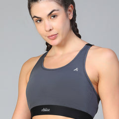 Ruched Sports Bra Gray