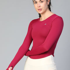 Bodycon Thumbhole T-shirt Maroon