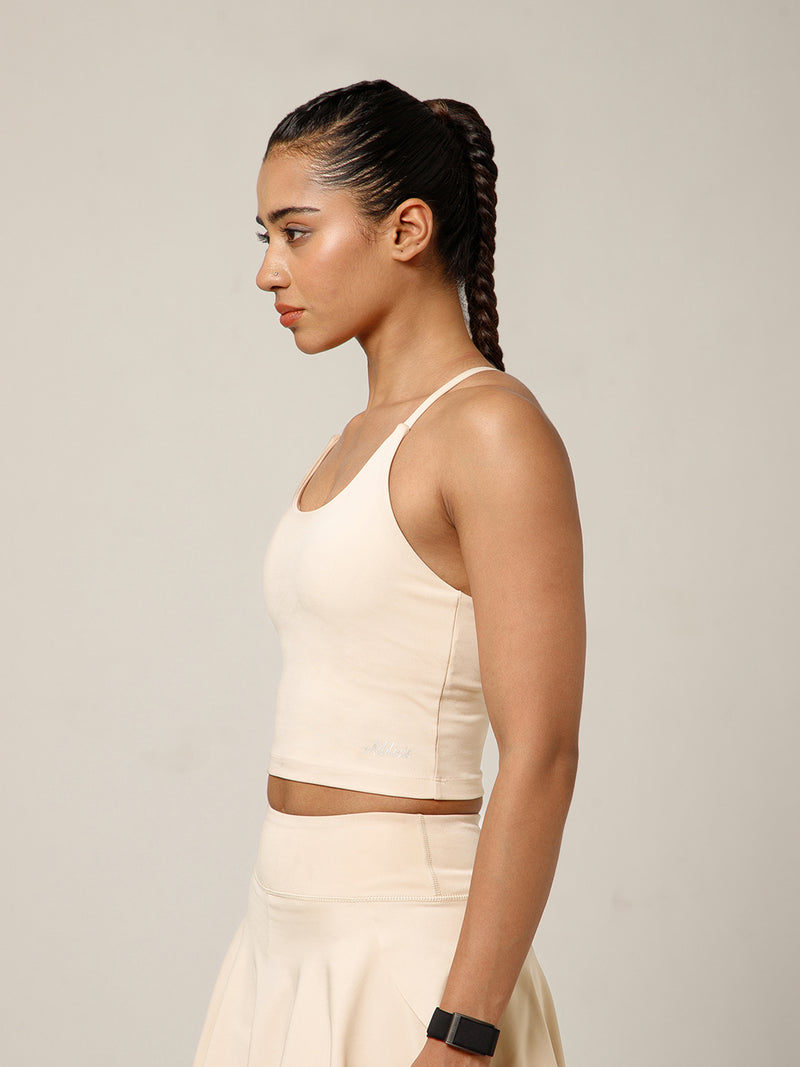 Cross Back Built In Bra Vanila