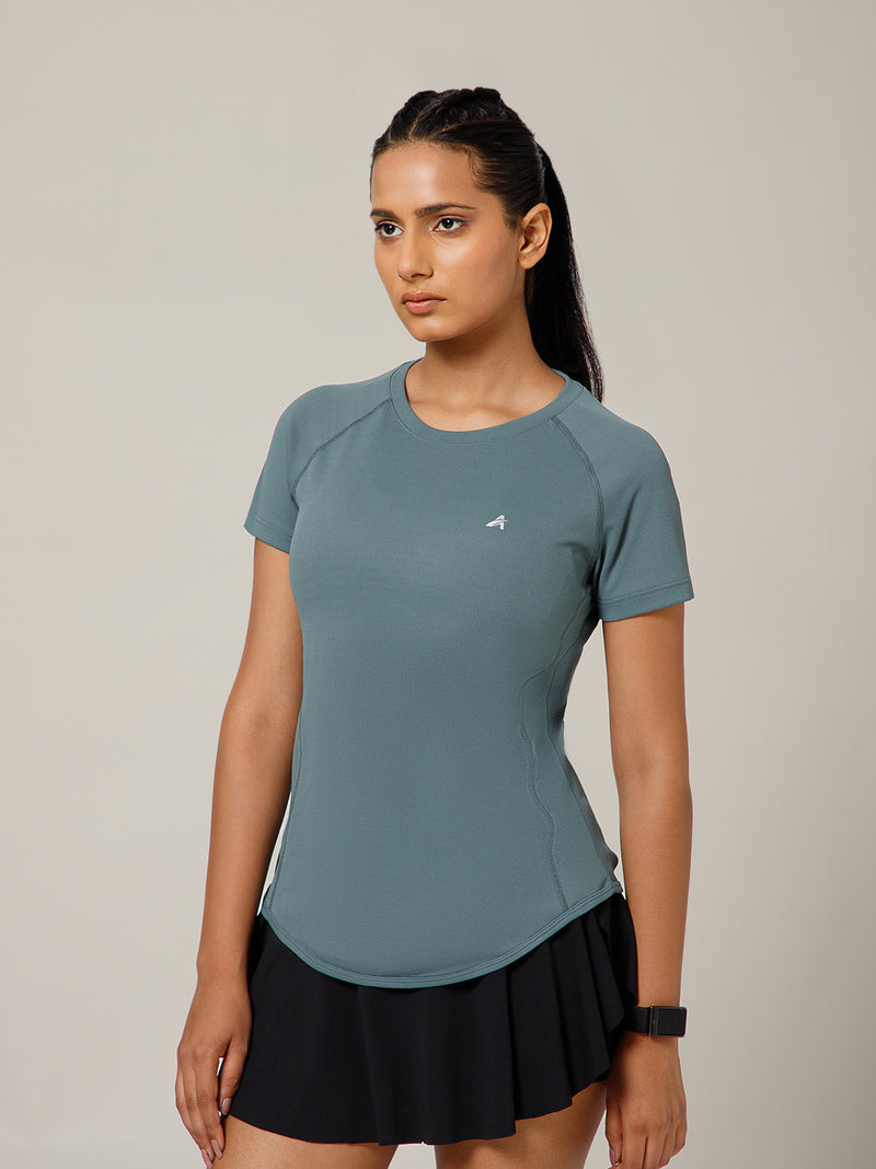 V Panel T-Shirt Grey