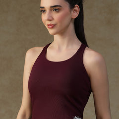 Built In Bra Y Adjustable Top Wine