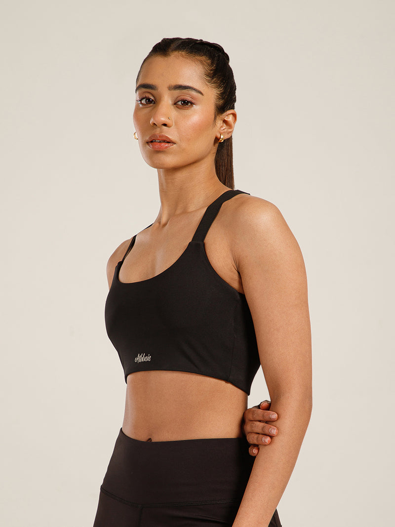 Define Crossback Bra Black