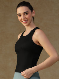 Built In Bra Racer Back Top Black