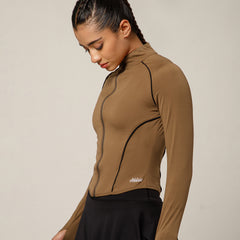 Flow Piping Jacket Tan