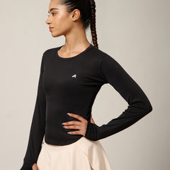 Bodycon Thumbhole T-shirt Black