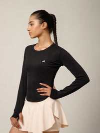 Bodycon Thumbhole T-shirt Black