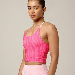 Cross Back Built In Bra Candy Pink