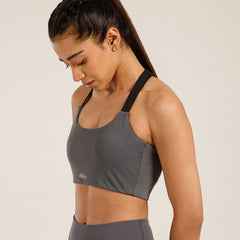 Define Crossback Bra Grey