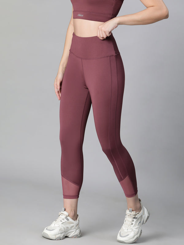 Laser Cut Leggings Mauve