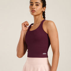 Built In Bra Y Adjustable Top Wine