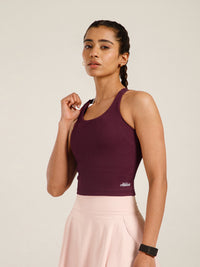 Built In Bra Y Adjustable Top Wine