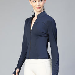 Sculpt Crop Jacket Navy