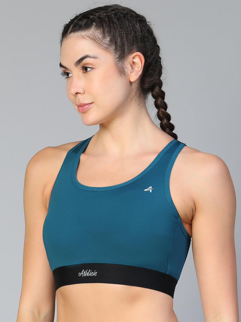 Ruched Sports Bra Teal