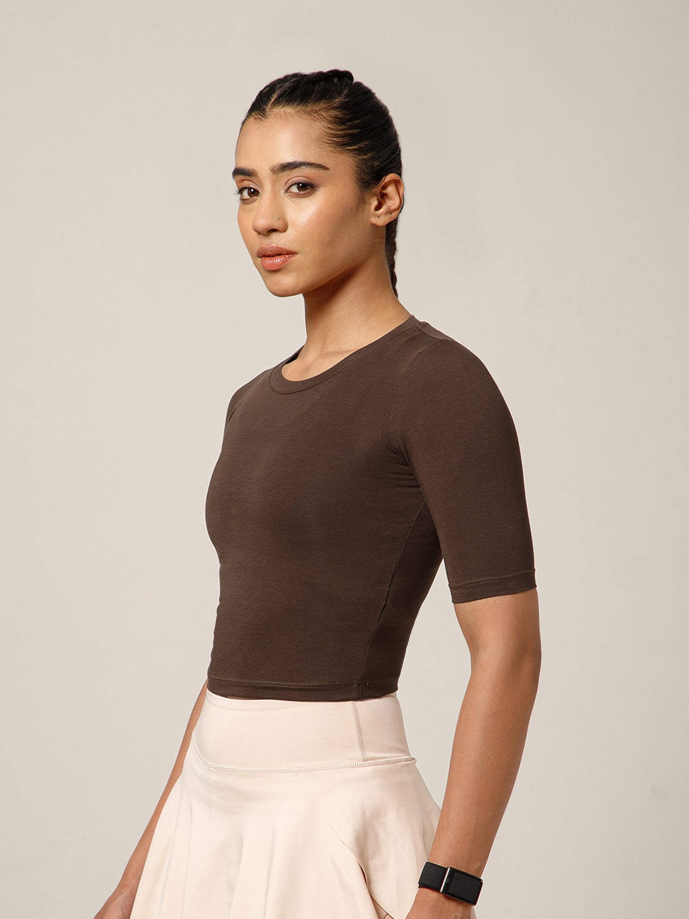Essential Crop Top Brown