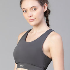Racerback Contour Sports Bra Dark Gray