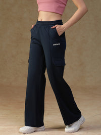 Pleated Cargo Pants Navy
