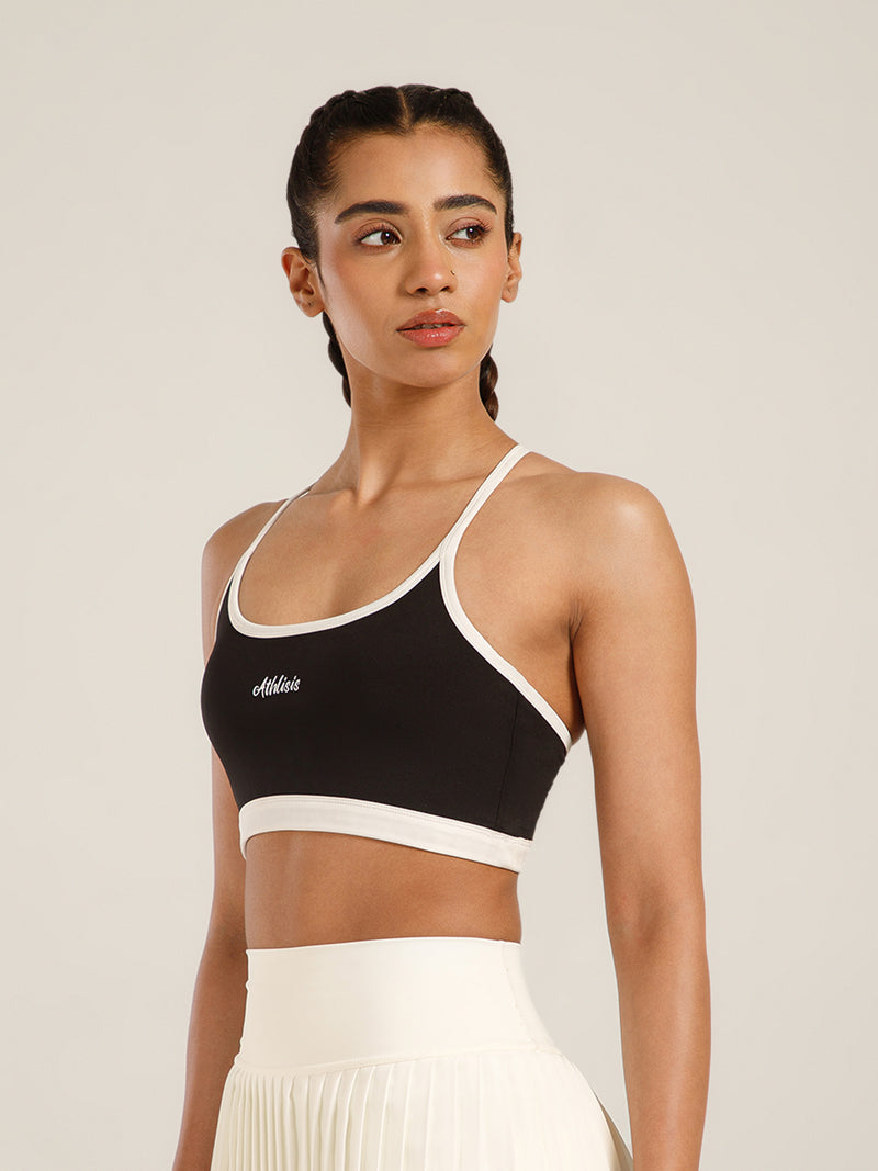 Flow Piping Sports Bra Black