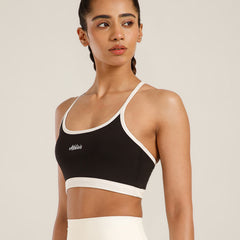 Flow Piping Sports Bra Black