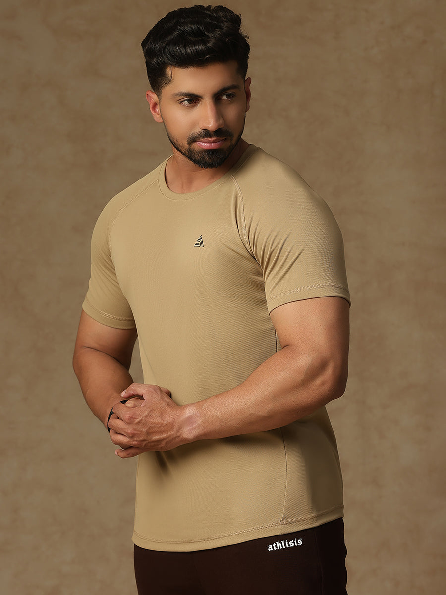 Back Panel T-Shirt Beige