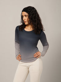 Dual Tone Full Sleeve T-Shirt B&W