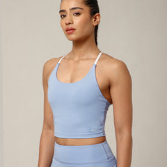 Cross Back Built In Bra Sky Blue