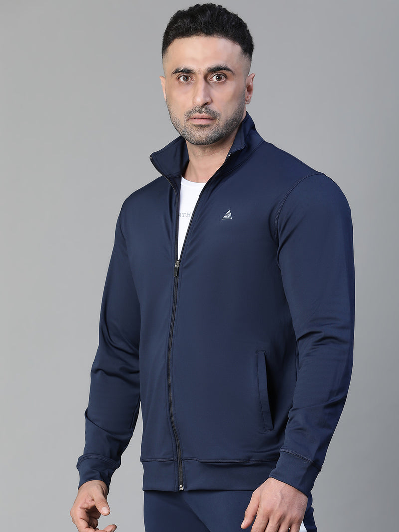 Basic Zipper Jacket Navy