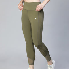 Laser Cut Leggings Olive