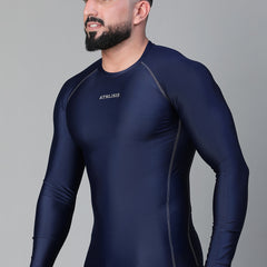 Basic Full Compression T-shirt Blue
