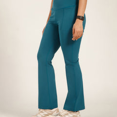 Defined Seam Flare Pant Teal